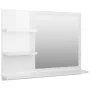 Badezimmerspiegel aus weiß glänzendem Sperrholz 60x10,5x45 cm von vidaXL, Badezimmerwaschtische - Ref: Foro24-805012, Preis: ...