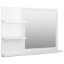 Badezimmerspiegel aus weiß glänzendem Sperrholz 60x10,5x45 cm von vidaXL, Badezimmerwaschtische - Ref: Foro24-805012, Preis: ...