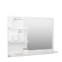 Badezimmerspiegel aus weiß glänzendem Sperrholz 60x10,5x45 cm von vidaXL, Badezimmerwaschtische - Ref: Foro24-805012, Preis: ...