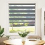 Estor cebra gris oscuro 100x150cm tejido ancho 95,9cm poliéster by , Blinds and blinds - Ref: Foro24-4014131, Price: 30,72 €,...