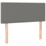 Cama box spring con colchón tela gris oscuro 80x200 cm