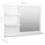 Badezimmerspiegel aus weiß glänzendem Sperrholz 60x10,5x45 cm von vidaXL, Badezimmerwaschtische - Ref: Foro24-805012, Preis: ...