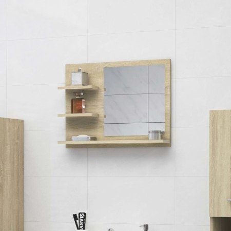 Bathroom mirror plywood oak Sonoma 60x10.5x45 cm by vidaXL, bathroom vanities - Ref: Foro24-805009, Price: 32,80 €, Discount: %