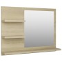 Bathroom mirror plywood oak Sonoma 60x10.5x45 cm by vidaXL, bathroom vanities - Ref: Foro24-805009, Price: 32,80 €, Discount: %