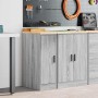 Armario de garaje de madera maciza pino gris Sonoma 30x51x85 cm by , Armarios industriales - Ref: Foro24-860558, Price: 45,04...