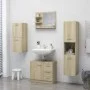 Espejo de baño madera contrachapada roble Sonoma 60x10,5x45 cm de vidaXL, Tocadores de baño - Ref: Foro24-805009, Precio: 32,...