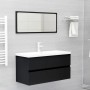 Waschbeckenschrank aus Sperrholz schwarz 90x38,5x45 cm von vidaXL, Badezimmermöbel - Ref: Foro24-804756, Preis: 52,66 €, Raba...