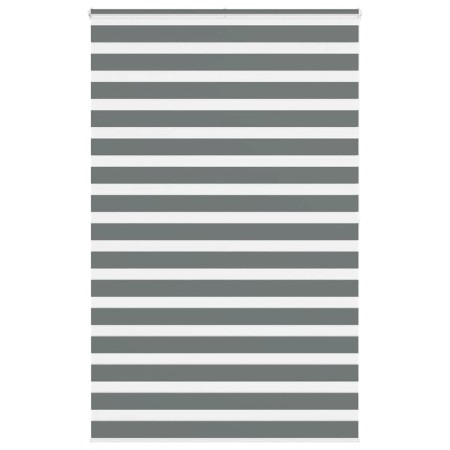 Estor cebra gris oscuro tejido ancho 135,9 cm poliéster by , Blinds and blinds - Ref: Foro24-4014165, Price: 37,73 €, Discoun...