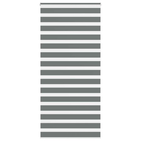 Estor cebra gris oscuro tejido ancho 105,9 cm poliéster by , Blinds and blinds - Ref: Foro24-4014159, Price: 32,72 €, Discoun...