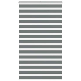 Estor cebra gris oscuro tejido ancho 130,9 cm poliéster by , Blinds and blinds - Ref: Foro24-4014190, Price: 35,01 €, Discoun...