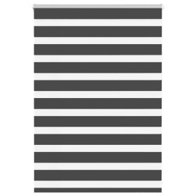Estor cebra negro 100x100 cm tejido ancho 95,9 cm poliéster by , Blinds and blinds - Ref: Foro24-4014209, Price: 23,60 €, Dis...