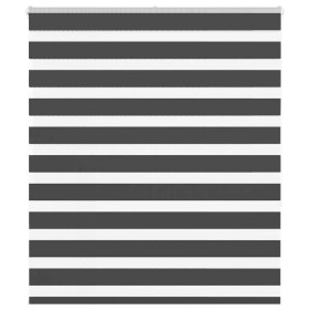 Estor cebra negro 125x150 cm tejido ancho 120,9 cm poliéster de , Persianas y estores - Ref: Foro24-4014240, Precio: 24,65 €,...