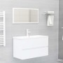 White engineered wood washbasin cabinet 80x38.5x45 cm by vidaXL, Bathroom furniture - Ref: Foro24-804746, Price: 52,19 €, Dis...