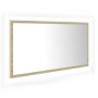 Sonoma Oak Color Acrylic LED Bathroom Mirror 90x8.5x37 cm by vidaXL, bathroom vanities - Ref: Foro24-804935, Price: 44,77 €, ...
