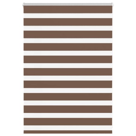 Estor cebra marrón 100x100 cm tejido ancho 95,9 cm poliéster by , Blinds and blinds - Ref: Foro24-4014313, Price: 23,60 €, Di...