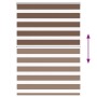 Estor cebra marrón 100x100 cm tejido ancho 95,9 cm poliéster by , Blinds and blinds - Ref: Foro24-4014313, Price: 23,60 €, Di...