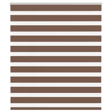 Estor cebra marrón 125x100 cm tejido ancho 120,9 cm poliéster by , Blinds and blinds - Ref: Foro24-4014318, Price: 23,14 €, D...