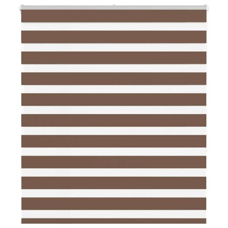 Estor cebra marrón 130x150 cm tejido ancho 125,9 cm poliéster by , Blinds and blinds - Ref: Foro24-4014345, Price: 30,84 €, D...
