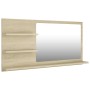 Badezimmerspiegel aus Sonoma-Eichensperrholz, 90 x 10,5 x 45 cm von vidaXL, Badezimmerwaschtische - Ref: Foro24-805018, Preis...