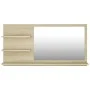 Sonoma oak plywood bathroom mirror 90x10.5x45 cm by vidaXL, bathroom vanities - Ref: Foro24-805018, Price: 41,78 €, Discount: %