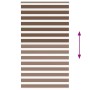 Estor cebra marrón 135x230 cm tejido ancho 130,9 cm poliéster by , Blinds and blinds - Ref: Foro24-4014398, Price: 35,74 €, D...