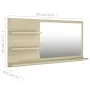 Badezimmerspiegel aus Sonoma-Eichensperrholz, 90 x 10,5 x 45 cm von vidaXL, Badezimmerwaschtische - Ref: Foro24-805018, Preis...