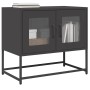 Mueble para TV acero laminado en frío negro 68x39x60,5 cm de , Muebles TV - Ref: Foro24-853332, Precio: 69,91 €, Descuento: %