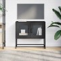 Mueble para TV acero laminado en frío negro 68x39x60,5 cm de , Muebles TV - Ref: Foro24-853332, Precio: 69,91 €, Descuento: %