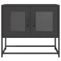Mueble para TV acero laminado en frío negro 68x39x60,5 cm de , Muebles TV - Ref: Foro24-853332, Precio: 69,91 €, Descuento: %