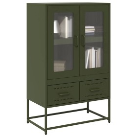 Aparador de acero verde oliva 68x39x111,5 cm de , Aparadores - Ref: Foro24-853366, Precio: 148,66 €, Descuento: %