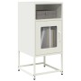Mesita de noche acero laminado en frío blanco 36x39x78 cm de , Aparadores - Ref: Foro24-853415, Precio: 47,86 €