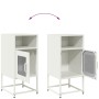 Mesita de noche acero laminado en frío blanco 36x39x78 cm de , Aparadores - Ref: Foro24-853415, Precio: 47,86 €