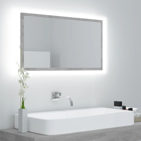 Espejo de baño acrílico gris hormigón 80x8,5x37 cm | Foro24.es | Tu tienda online para hogar, jardín y más Foro24.es