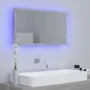 Concrete gray acrylic bathroom mirror 80x8.5x37 cm by vidaXL, bathroom vanities - Ref: Foro24-804928, Price: 56,41 €, Discoun...