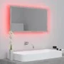 Concrete gray acrylic bathroom mirror 80x8.5x37 cm by vidaXL, bathroom vanities - Ref: Foro24-804928, Price: 56,41 €, Discoun...