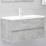 Betongrauer Sperrholz-Waschbeckenschrank 90 x 38,5 x 45 cm von vidaXL, Badezimmermöbel - Ref: Foro24-804759, Preis: 45,67 €, ...