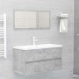 Betongrauer Sperrholz-Waschbeckenschrank 90 x 38,5 x 45 cm von vidaXL, Badezimmermöbel - Ref: Foro24-804759, Preis: 45,67 €, ...