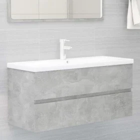 Waschbeckenschrank aus grauem Sperrholz 100x38,5x45 cm von vidaXL, Badezimmermöbel - Ref: Foro24-804768, Preis: 46,78 €, Raba...