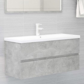 Waschbeckenschrank aus grauem Sperrholz 100x38,5x45 cm von vidaXL, Badezimmermöbel - Ref: Foro24-804768, Preis: 54,06 €, Raba...