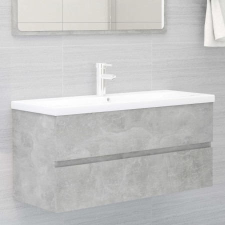Bathroom cabinet in gray concrete plywood 100x38.5x45 cm by vidaXL, Bathroom furniture - Ref: Foro24-804768, Price: 54,06 €, ...