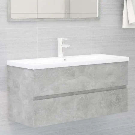 Bathroom cabinet in gray concrete plywood 100x38.5x45 cm by vidaXL, Bathroom furniture - Ref: Foro24-804768, Price: 53,72 €, ...