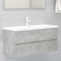Armario para lavabo contrachapada gris hormigón 100x38,5x45 cm de vidaXL, Muebles de baño - Ref: Foro24-804768, Precio: 54,01 €