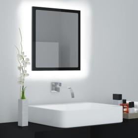 Glossy black acrylic bathroom mirror 40x8.5x37 cm by vidaXL, bathroom vanities - Ref: Foro24-804914, Price: 25,70 €, Discount: %