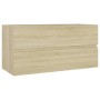 Waschbeckenschrank aus Sonoma-Eichensperrholz, 90 x 38,5 x 45 cm von vidaXL, Badezimmermöbel - Ref: Foro24-804758, Preis: 45,...