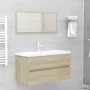Sonoma oak plywood washbasin cabinet 90x38.5x45 cm by vidaXL, Bathroom furniture - Ref: Foro24-804758, Price: 45,58 €, Discou...
