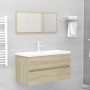 Waschbeckenschrank aus Sonoma-Eichensperrholz, 90 x 38,5 x 45 cm von vidaXL, Badezimmermöbel - Ref: Foro24-804758, Preis: 45,...