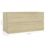 Armario lavabo madera contrachapada roble Sonoma 90x38,5x45 cm de vidaXL, Muebles de baño - Ref: Foro24-804758, Precio: 45,58...