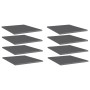 Estante estantería 8 uds contrachapada gris brillo 40x50x1,5 cm de vidaXL, Estanterías - Ref: Foro24-805201, Precio: 34,17 €
