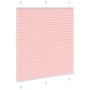 Estor Plisado rosa 120x150 cm Tela Ancho 119,4 cm Poliéster by , Blinds and blinds - Ref: Foro24-4015453, Price: 23,89 €, Dis...