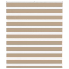 Estor cebra marrón arena tejido ancho 125,9 cm poliéster by , Blinds and blinds - Ref: Foro24-4014527, Price: 23,53 €, Discou...
